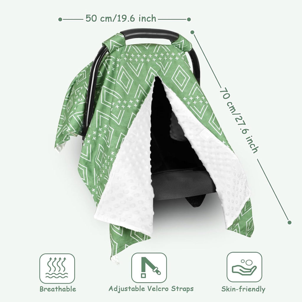 Baby Carseat Canopy, Peekaboo Opening Car Seat Canopy for Babies, Soft and Breathable Infant Carrier Canopy