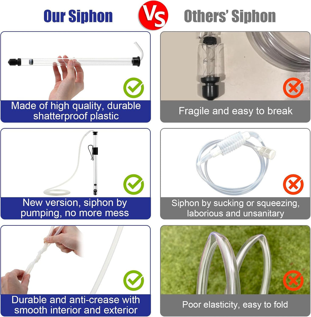 Siphon for Wine Making, Siphon Pump with 6 Feet of Tubing, Bottling Wand, Clamp, Bubble Airlock and Drilled Stopper