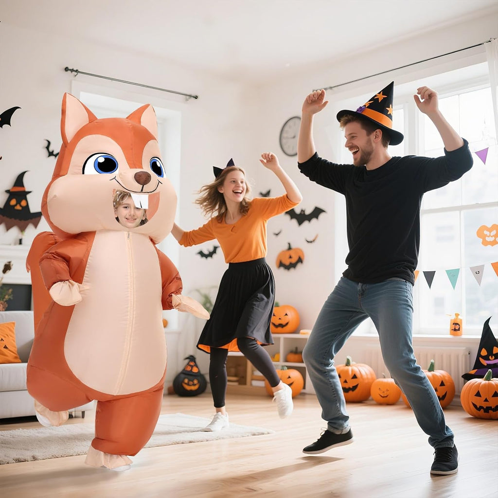 Inflatable Squirrel Costume Kids Thanksgiving Inflatable Costume Christmas Blow Up Squirrel Costumes Halloween