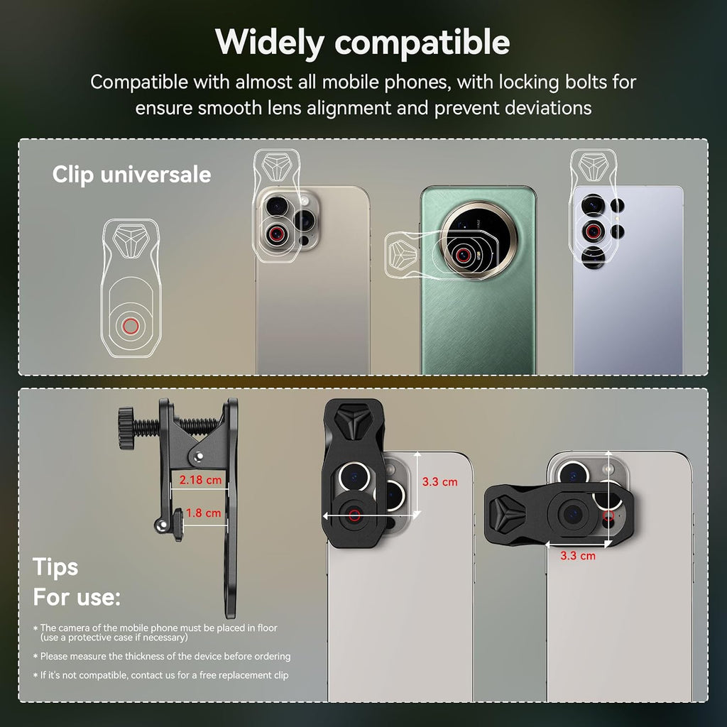 Professional Macro Photography Lens for Smartphone Macro Lenses | for iPhone, Samsung, Galaxy, Oneplus, Android