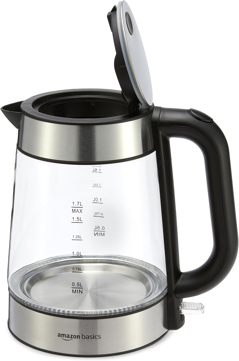 Electric Kettle with Glass Carafe for Tea and Coffee, BPA-Free, Fast Boiling, Auto Shut-Off, Boil-Dry Protection