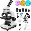 Microscope for Adults Professional:Compound Microscope for Kids 8-12,100X-2000X Kids Microscope Kit with Prepared