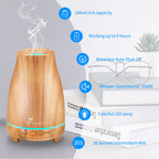 Essential Oil Diffusers 200ML Diffuser Remote Control Aromatherapy Diffuser with 7 Color Lights, Auto Shut-Off for