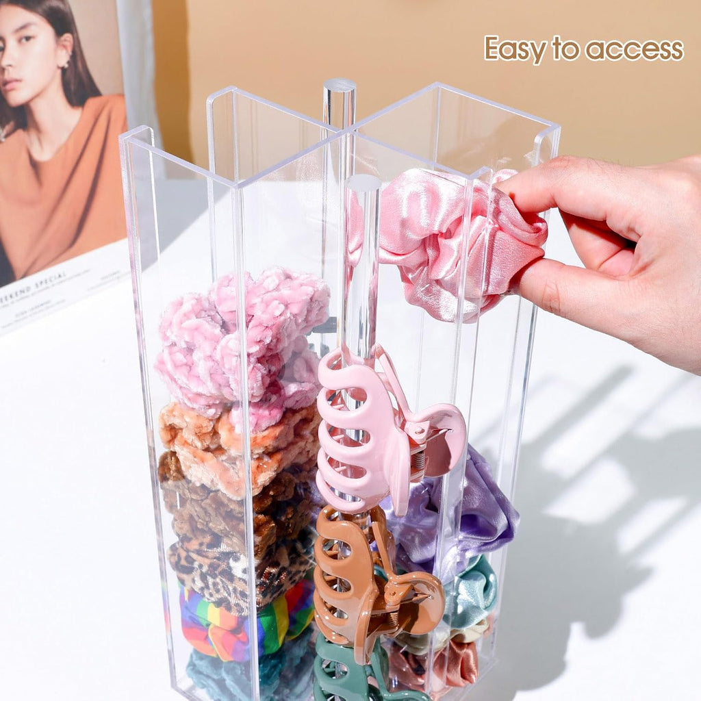 Acrylic Scrunchie Holder Claw Clip Organizer, Hair Ties Display Stand