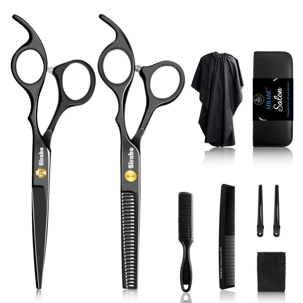 10 PCS Hair Cutting Scissors Set, Professional Haircut Scissors Kit with Cutting Scissors, Thinning Shears, Comb