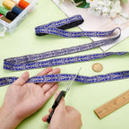 7.7Yard Royal Blue Floral Jacquard Ribbon Vintage Ethnic Trim