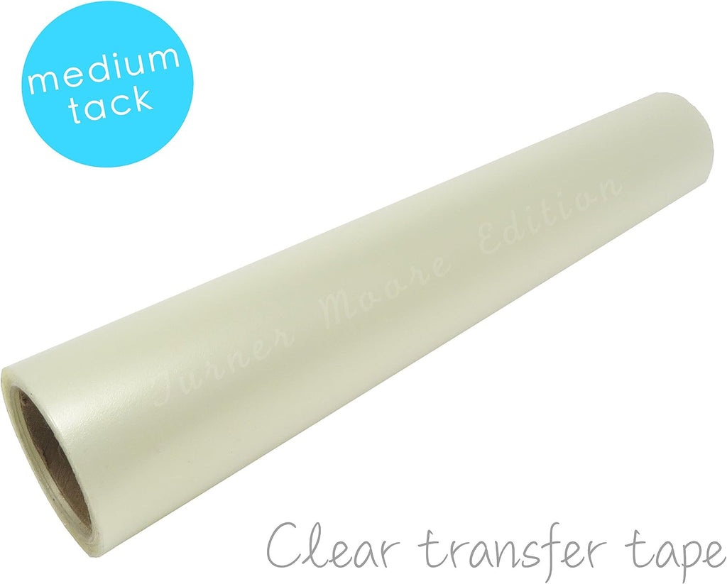 Clear Transfer Tape for Vinyl, 12" x 30FT Transfer Paper by Turner Moore