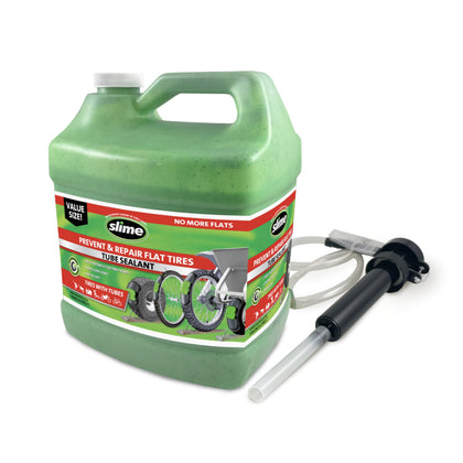 10204 Bike Tube Puncture Repair Sealant with Pump, Prevent and Repair, Suitable for All Bicycles, 1 Gallon Bottle