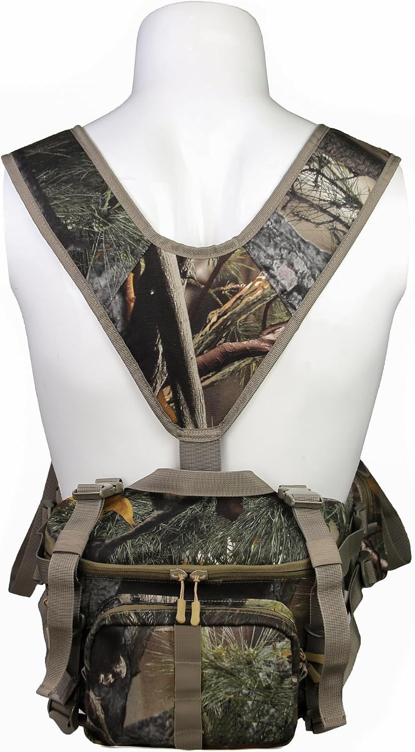 Hunting Fanny Pack, Waist-Pack Style Hunting Pack, Camo Hunting Fanny Waist Pack with Shoulder Straps and Harness