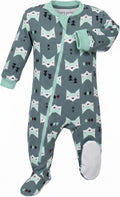 – Zipper Organic Sleeper Footed Onesies Sleeper Baby Pajamas with Inseam Zipper