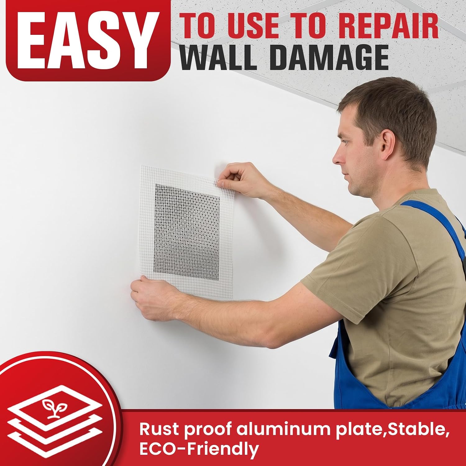 Drywall Repair Kit 30 Pack, 2/4/6/8 inch Drywall Repairs Patch, Dry Wall Patch with Scraper and Sandpaper for Drywall