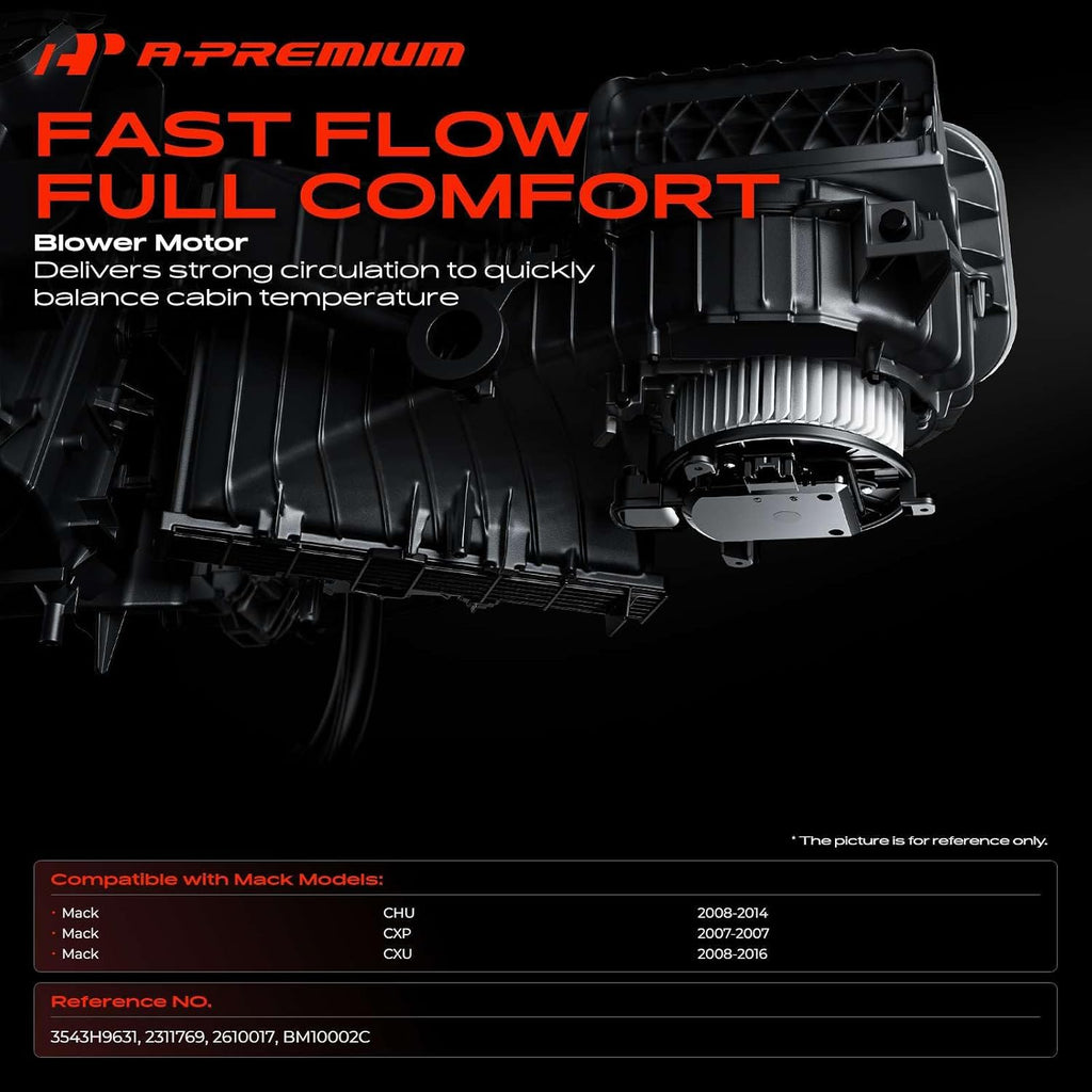 A-Premium Front HVAC Heater Blower Motor with Fan Cage