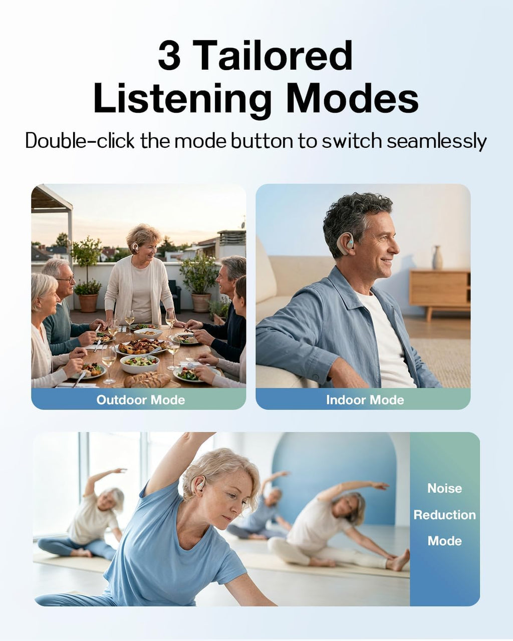 Bluetooth Hearing Aids for Seniors Rechargeable with Noise Cancelling