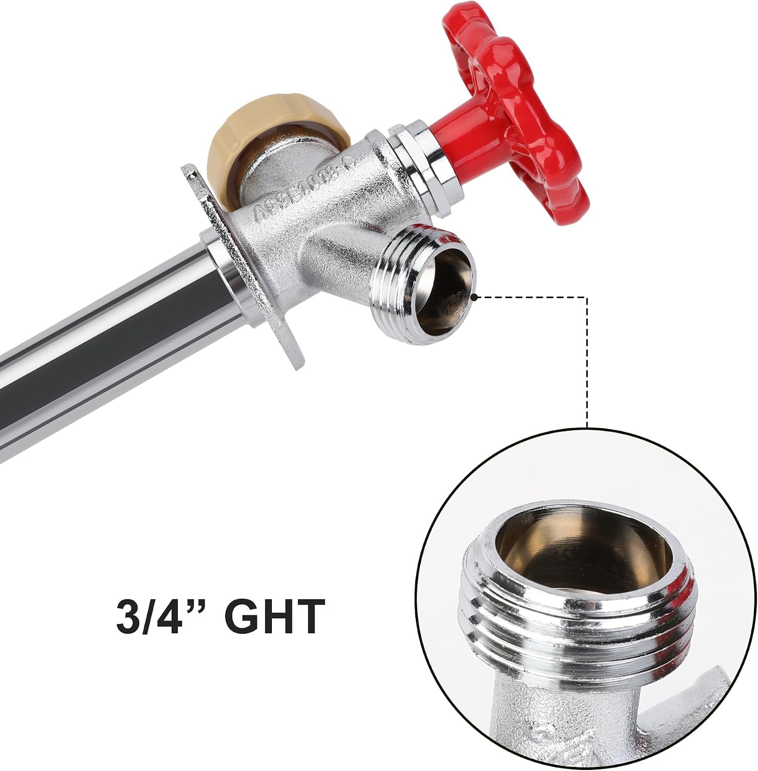 12 Inch Frost Free Sillcock, 1/2 Inch Push-to-Connect x 3/4 Inch MHT, No Lead Brass Frost Proof Outdoor Faucet Bib