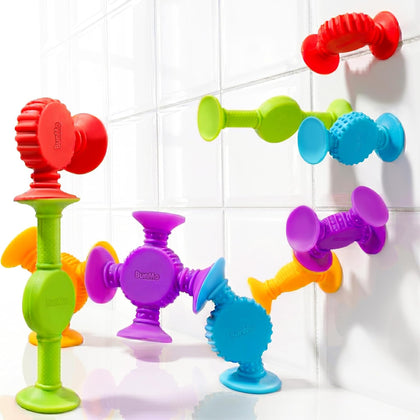 Bath Toys Suction - Connect, Build, Create - Toddler Bath Toys - Hours of Fun & Creativity - Fine Motor Skills