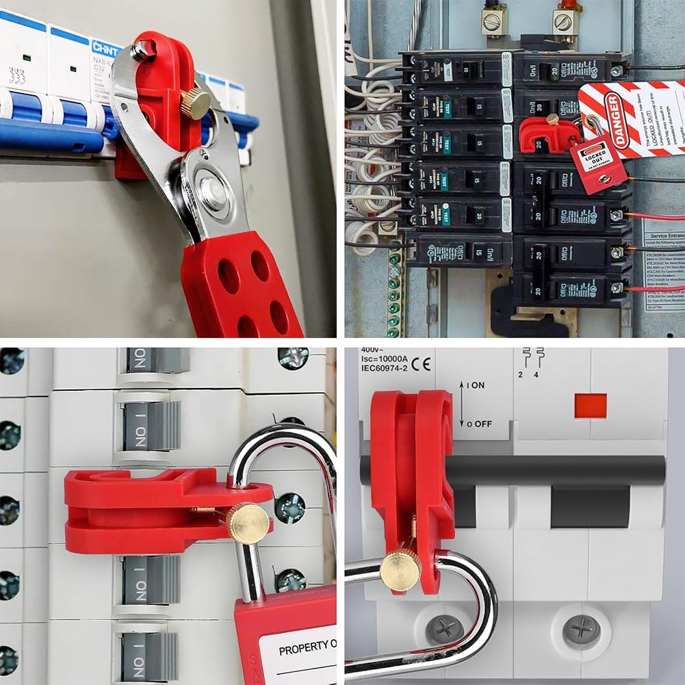 5 Pack Circuit Breaker Lockout Device Set,Electrical Breaker Locks