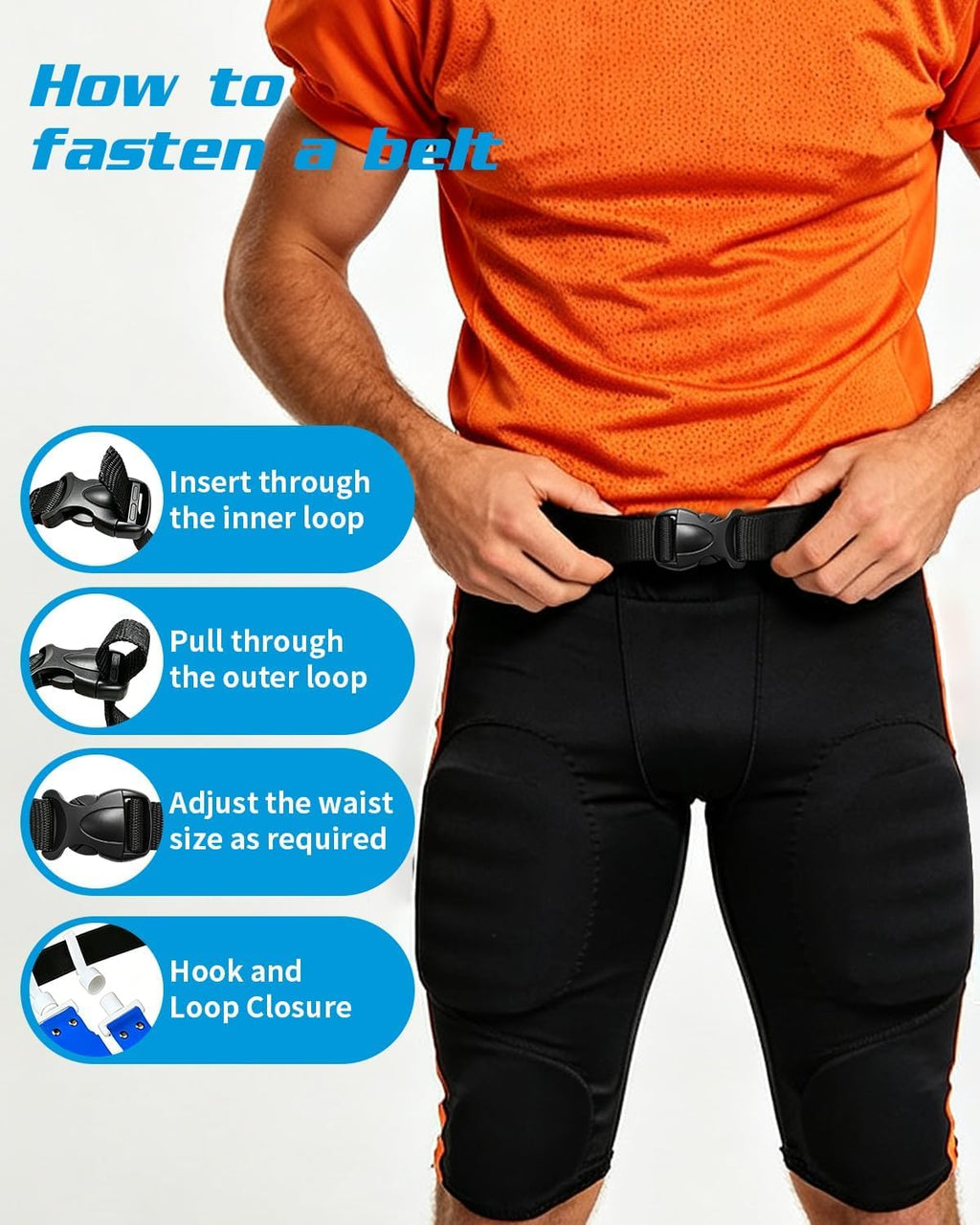 Flag Football Belts Set 7pc,Adjustable Waist for Youth & Adults | 7 Belts&14 Flags,7/14player Sport Team Training