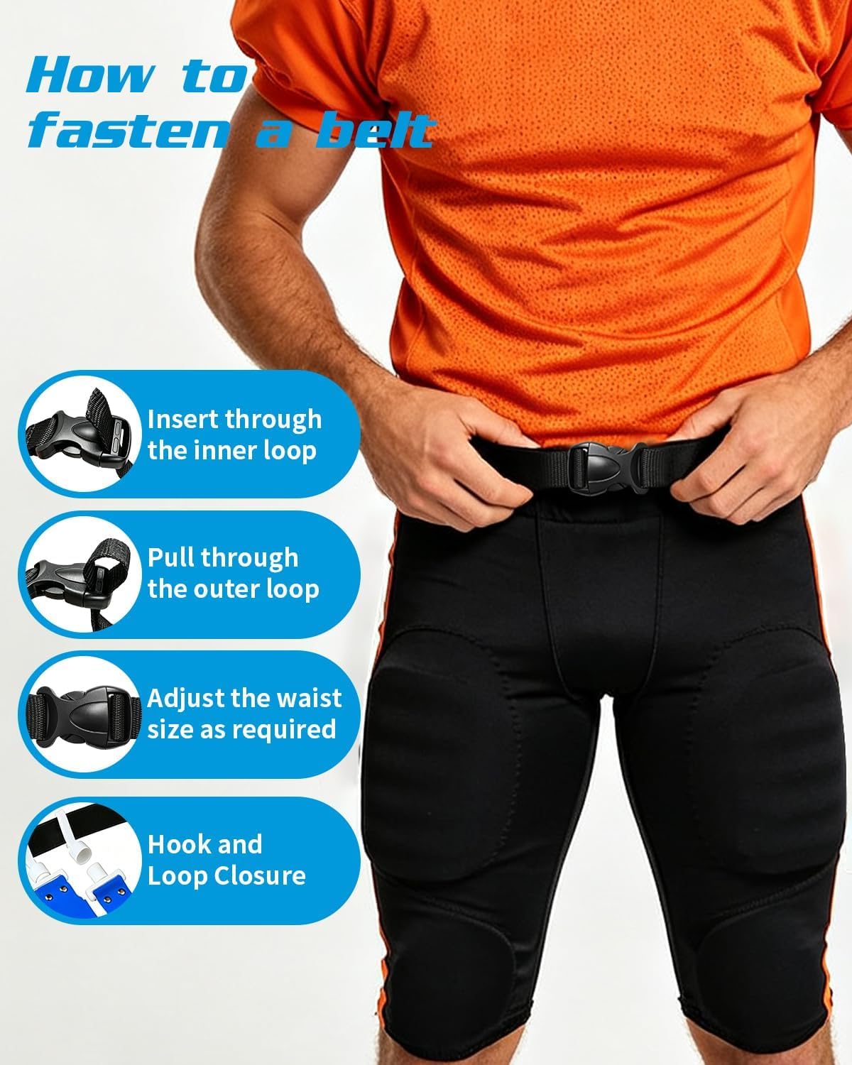 Flag Football Belts Set 7pc,Adjustable Waist for Youth & Adults | 7 Belts&14 Flags,7/14player Sport Team Training