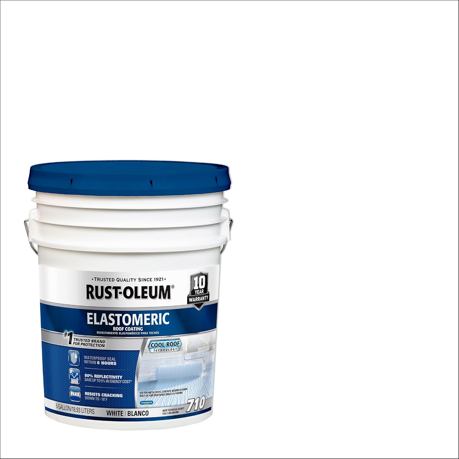 710 Elastomeric Roof Coating, 5 Gallon, White