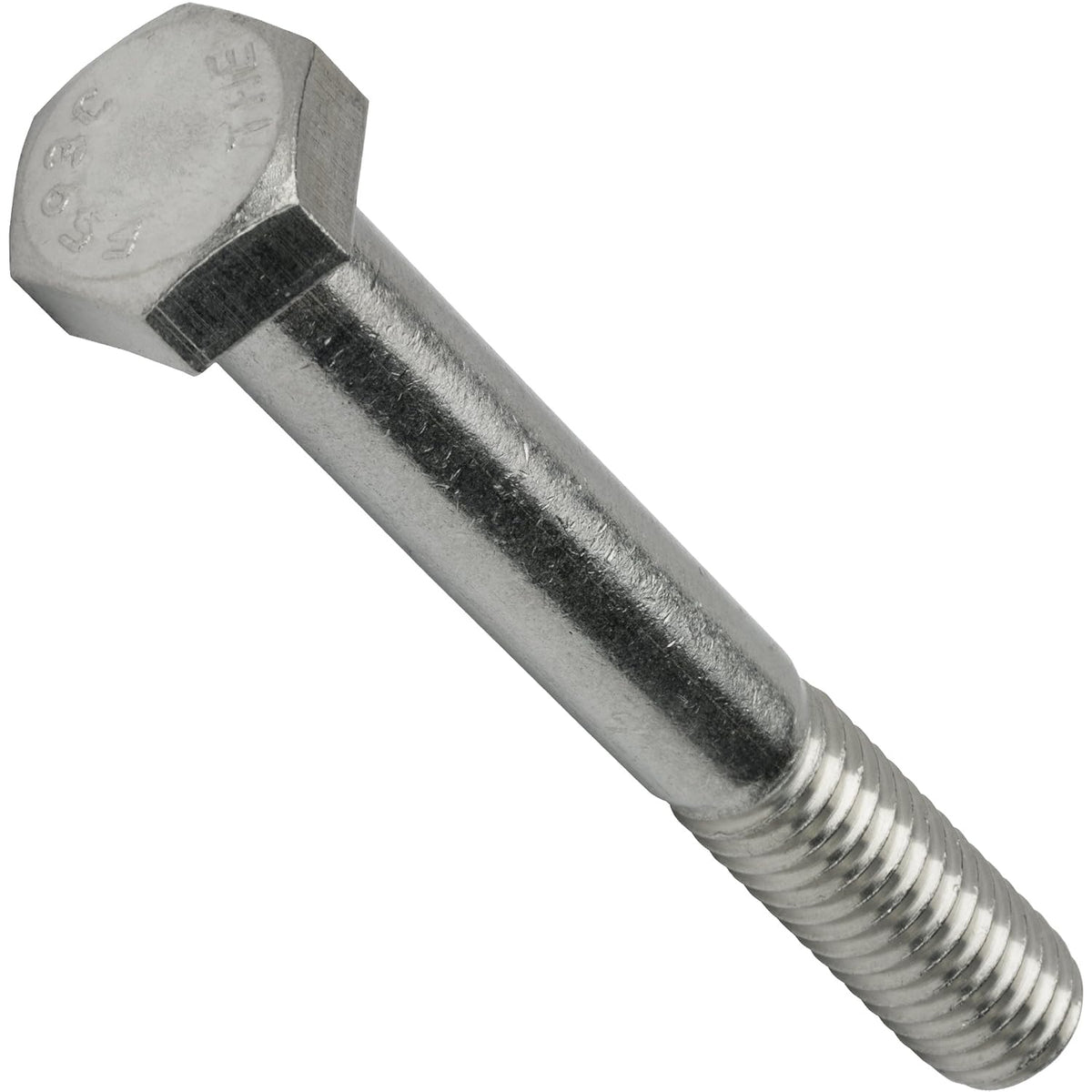 1/2-13 x 4-1/2" Hex Head Cap Screw Bolts, External Hex Drive, Stainless Steel 304, Partially Threaded, Stainless Steel, Quantity 5 By Fastenere