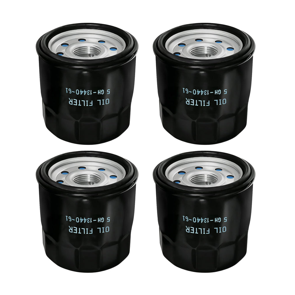 4 Pack 5GH-13440-61-00 Oil Filter Compatible with Yamaha, Replaces 5GH-13440-80-00, 5GH-13440-90-00, 5GH-13440-60-00, 5GH-13440-50-00, for Yamaha F15 F25 F50 F60 F70 Outboard