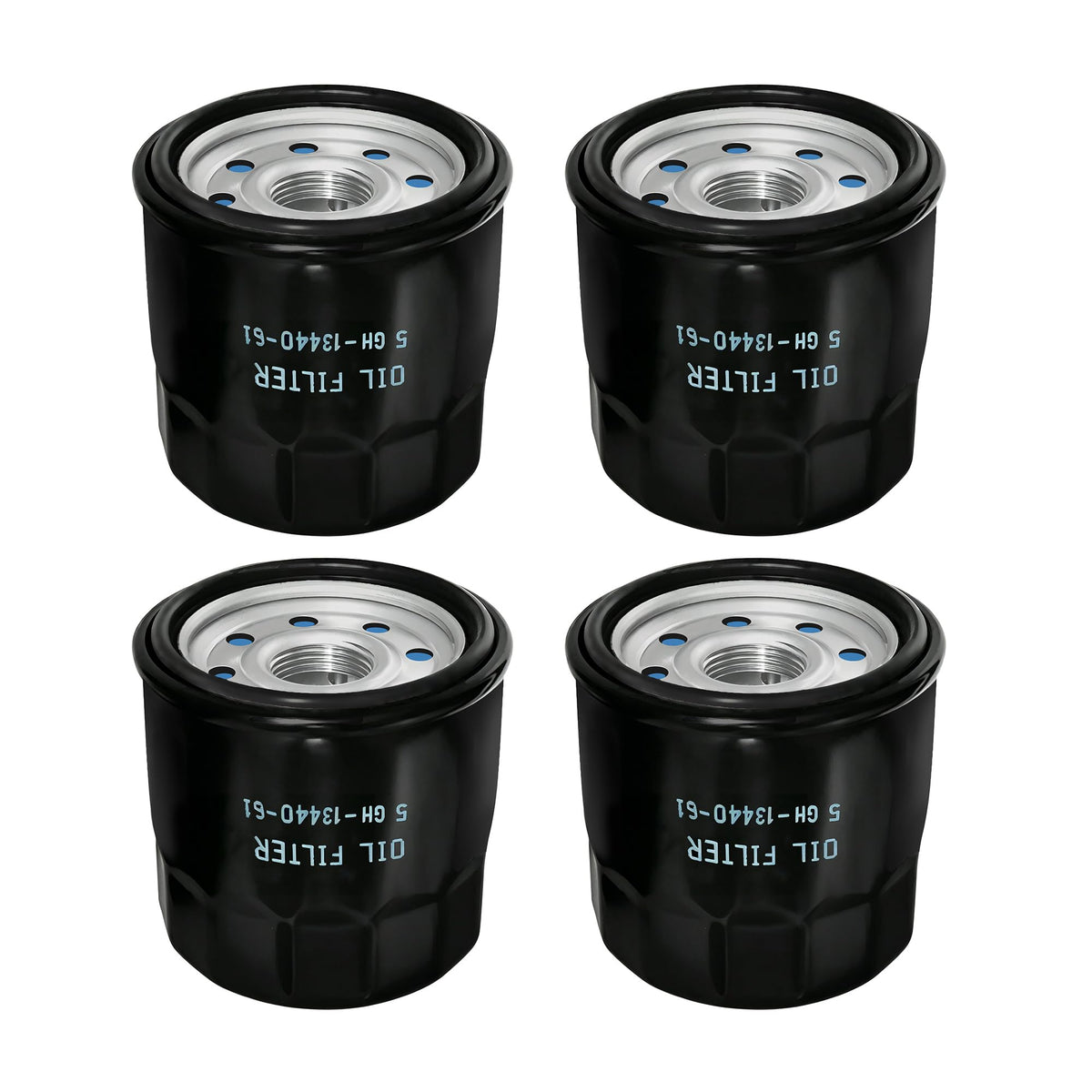 4 Pack 5GH-13440-61-00 Oil Filter Compatible with Yamaha, Replaces 5GH-13440-80-00, 5GH-13440-90-00, 5GH-13440-60-00, 5GH-13440-50-00, for Yamaha F15 F25 F50 F60 F70 Outboard
