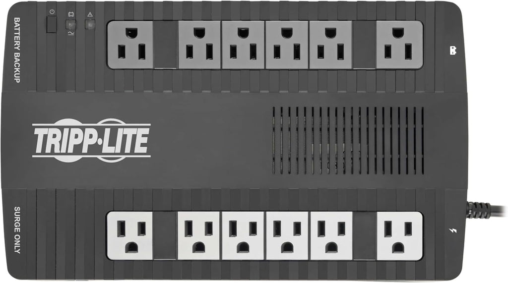 Eaton Tripp Lite AVR900U 900VA UPS 480W Battery Backup Surge Protector AVR | 12 Outlets, Replaceable Battery, 5ft