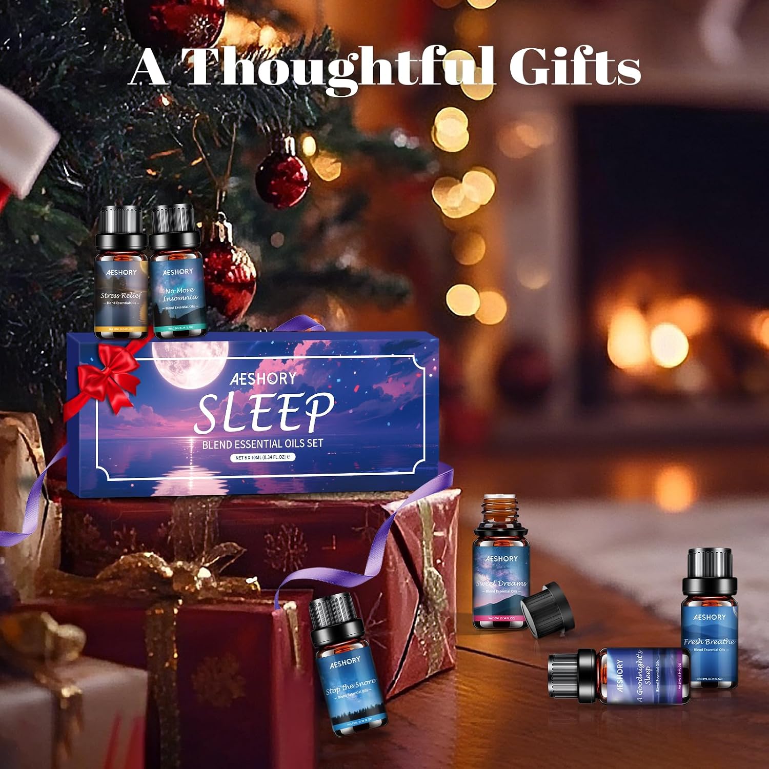 Sleep Essential Oils Set, Natural Essential Oil for Diffusers for Home,6 x 10ml Fragrance Oil Scented Oils, Deep