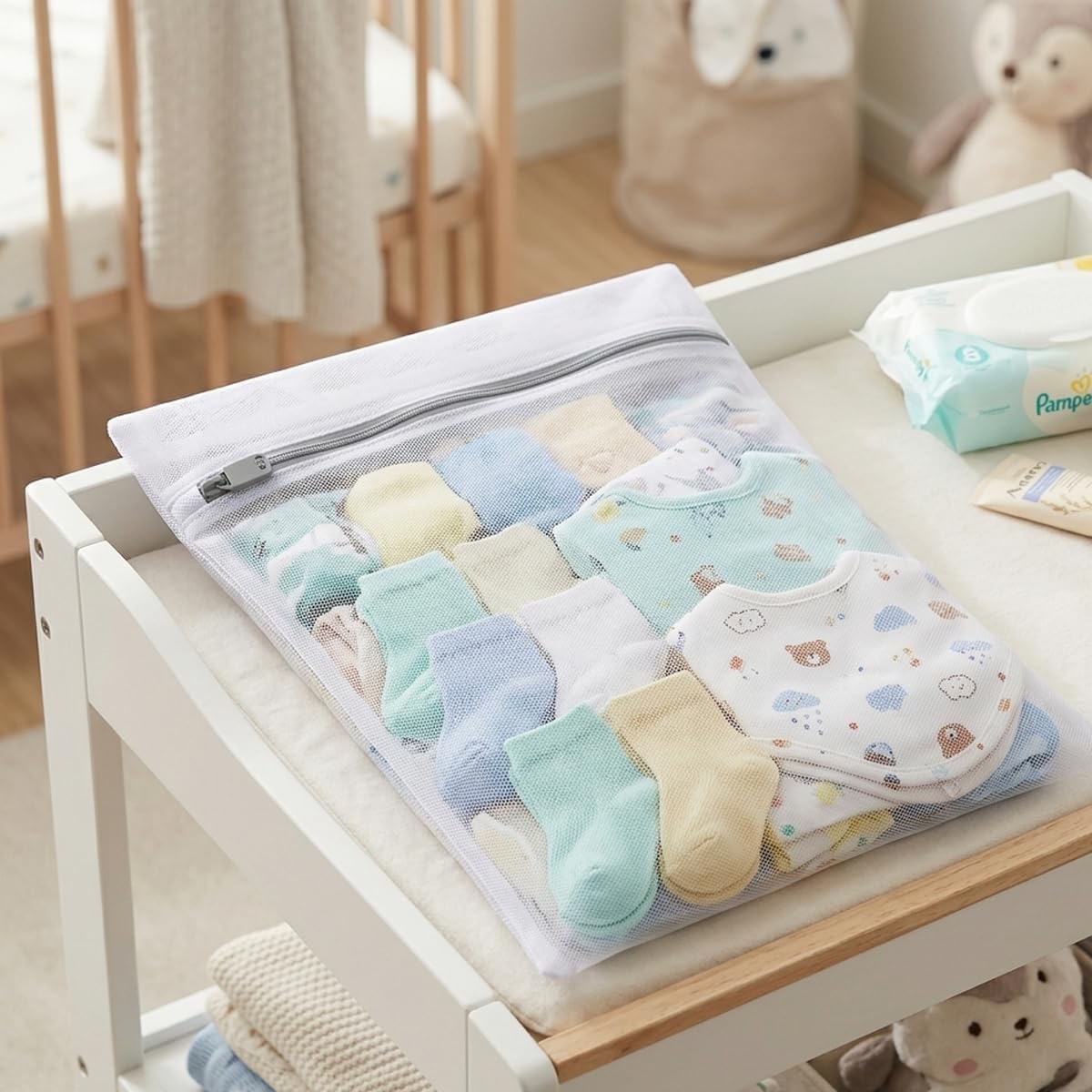 12x16 Small Mesh Laundry Bags for Delicates, 4-Pack – for Lingerie, Bras, Socks & Swimwear – 120GSM Honeycomb Mesh