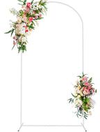 7.2FT Arch Backdrop Stand White Metal Wedding Arch Backdrop Stand