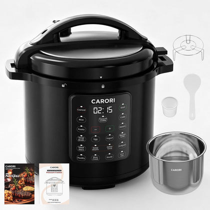 8Qt Electric Pressure Cooker 12-in-1, 1200W Stainless Steel Multi-Cooker, Slow Cook, Rice Cook, Steamer, Sauté