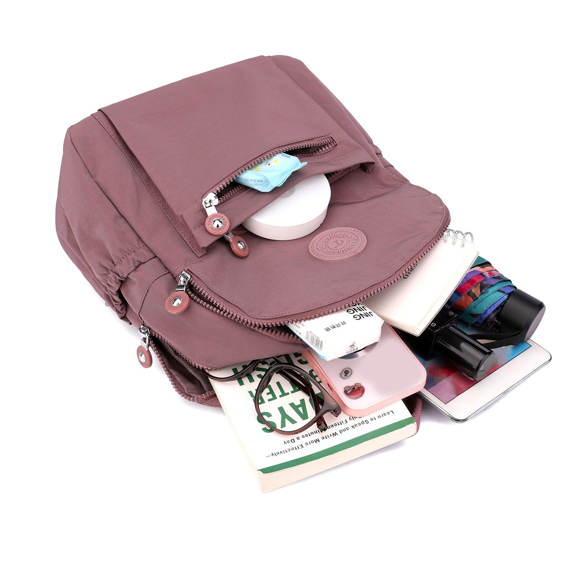 Mini Nylon Women Backpack Purse Lightweight Waterproof Travel Multi-Pockets