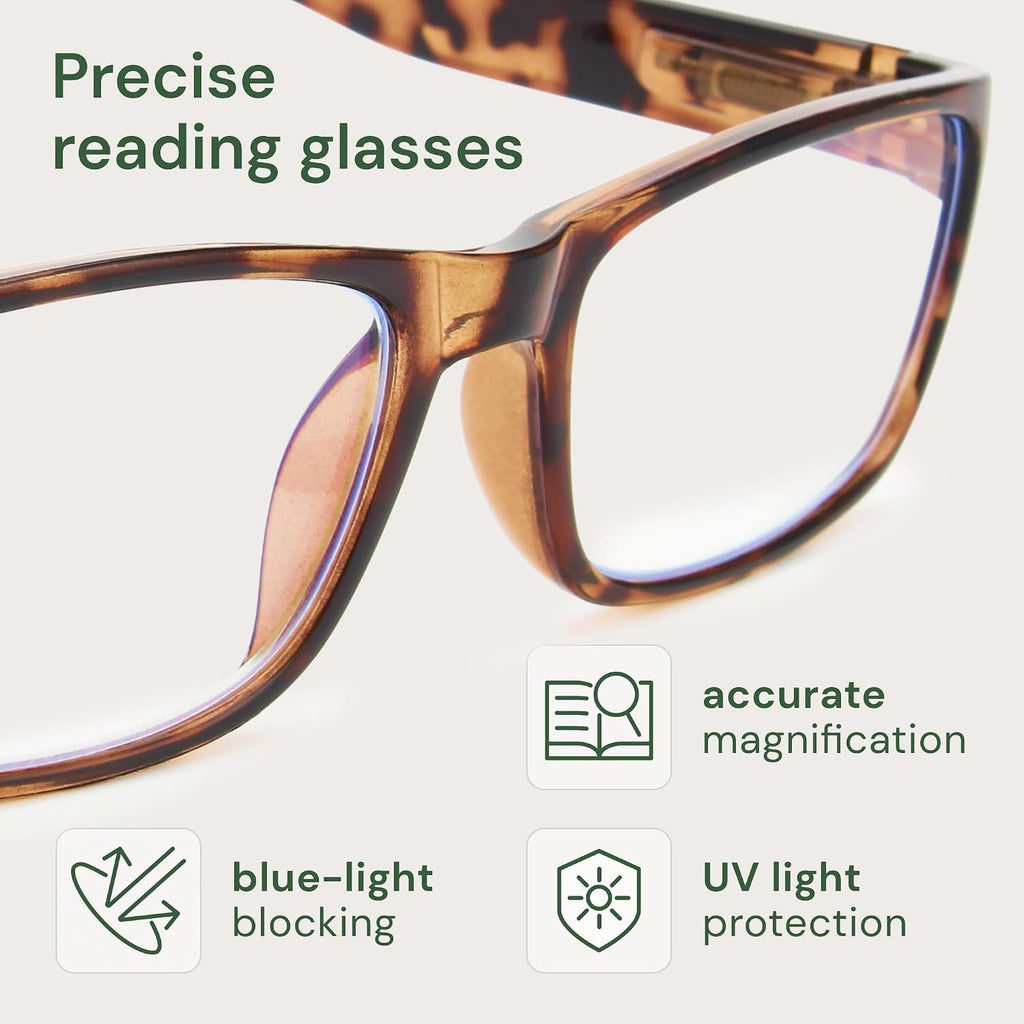 Blue-Light Filter, UV Protection - Readers with Rectangle Frames