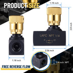 Pelopy 1/4 Inch NPT Hydraulic Flow Control Needle Valve, Free Reverse Flow