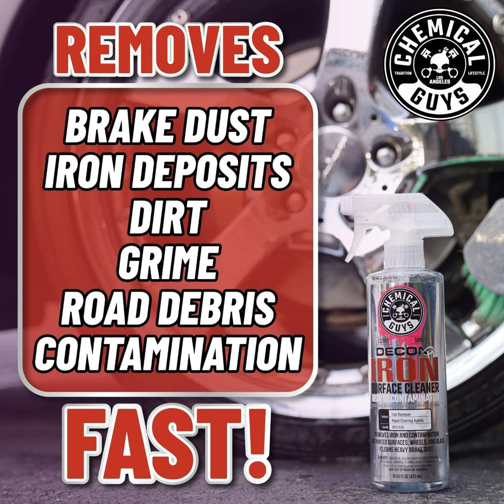 Decon Pro Iron Remover & Wheel Cleaner, Fallout Spray, 16 oz | Dissolves bonded iron, brake dust and fallout on