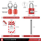 Electrical Lockout Tagout Kit, Loto Kit, 1 Key Per Loto Lock