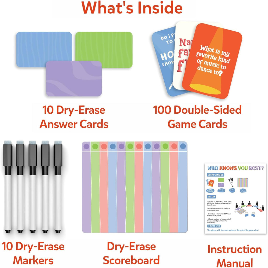 Card Game – Who Knows You Best? Hilarious Family Party Game for Kids, Boys, Girls, Teens & Adults, Fun for Game