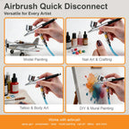 VIILOCK 1/8" BSP Airbrush Quick Release Coupler with Air Flow Control Valve