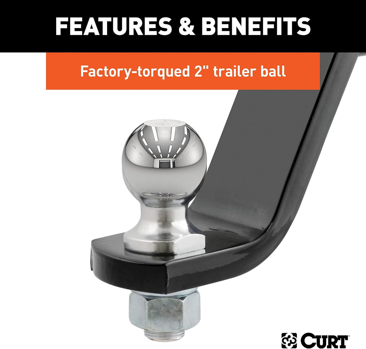 Loaded Ball Mount with 2" Ball (2" Shank, 7,500 lbs., 6" Drop)