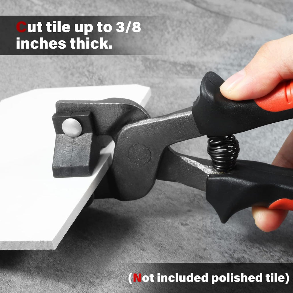 Mosaic Nippers 8" Tile Nippers with Breaker Bar Scoring Wheel | Strong Plastic Breaker Bar, Scoring Wheel, Cutting