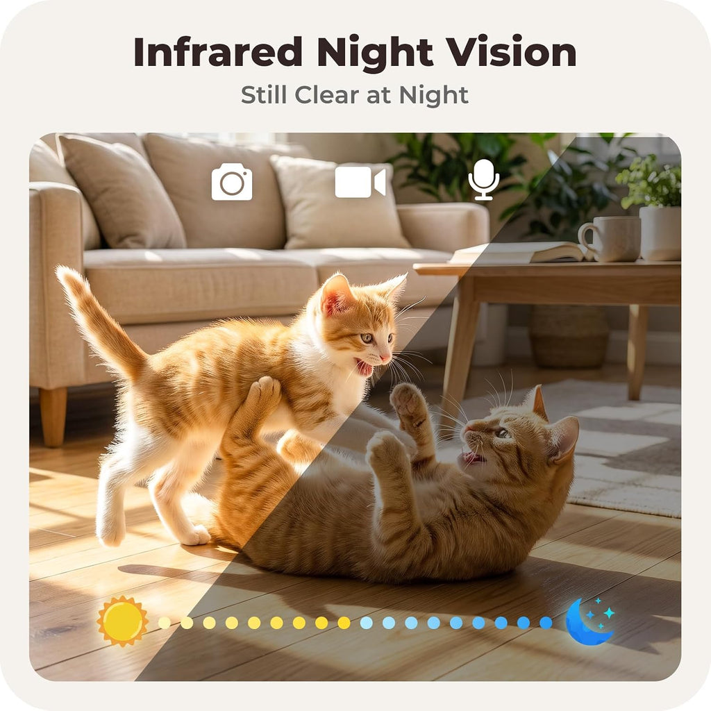 Automatic Cat Feeder with 2K Camera: 5G WiFi Auto Dog Feeder - 6L