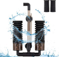 Sponge Filter, Aquarium Filter Double Sponge Replaceable Media with 4 Biochemical Sponges and 1 Bag of Filtered