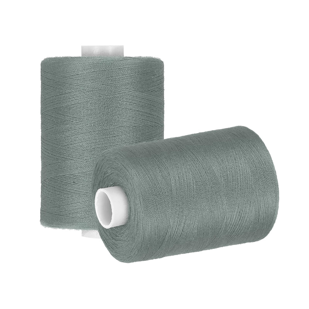 2 Spool Sewing Thread, Gray #341 1000 Yards/Spool