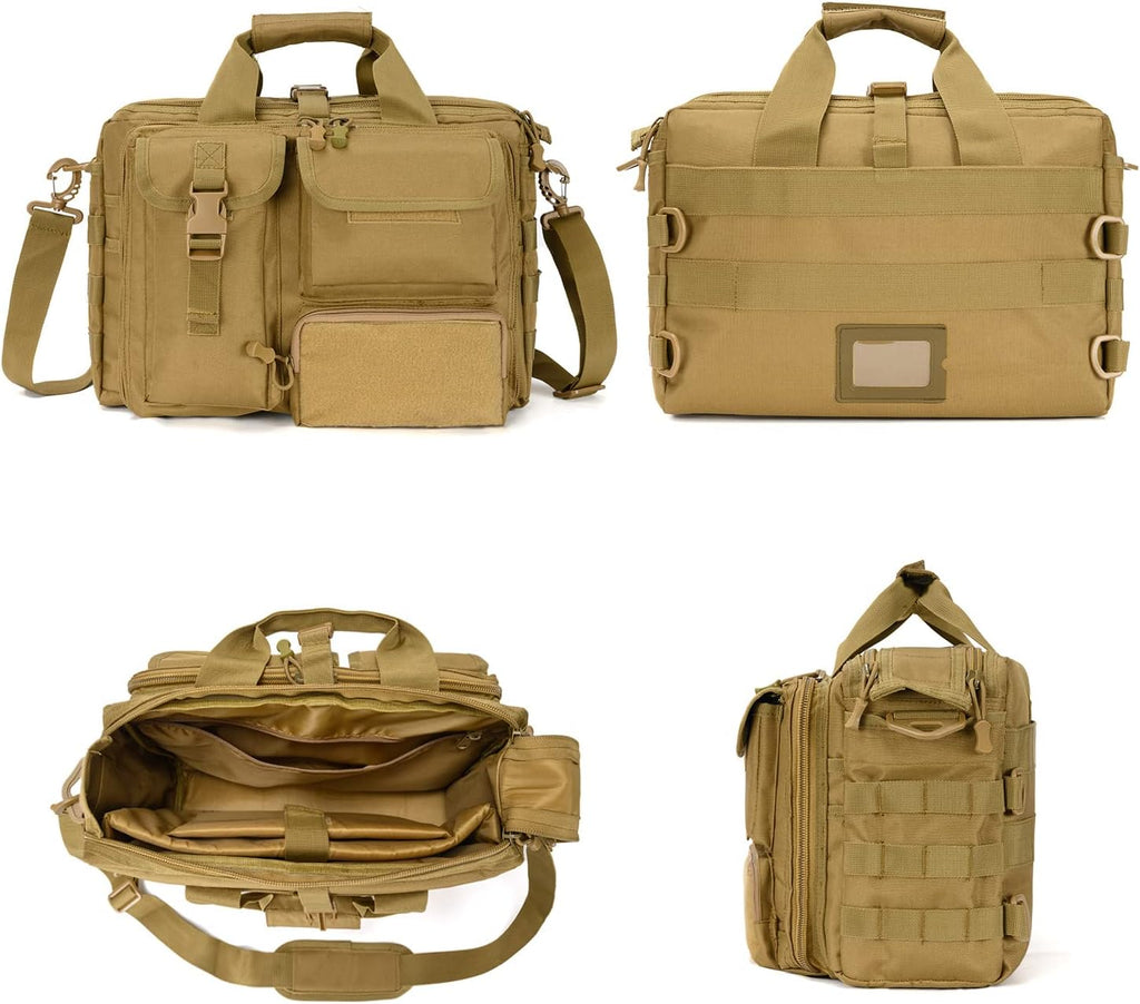 Tactical Messenger Bag,14inch/15.6inch/17.3inch Briefcase for Man Military Laptop Bag, Flight Work Bags for Pilots