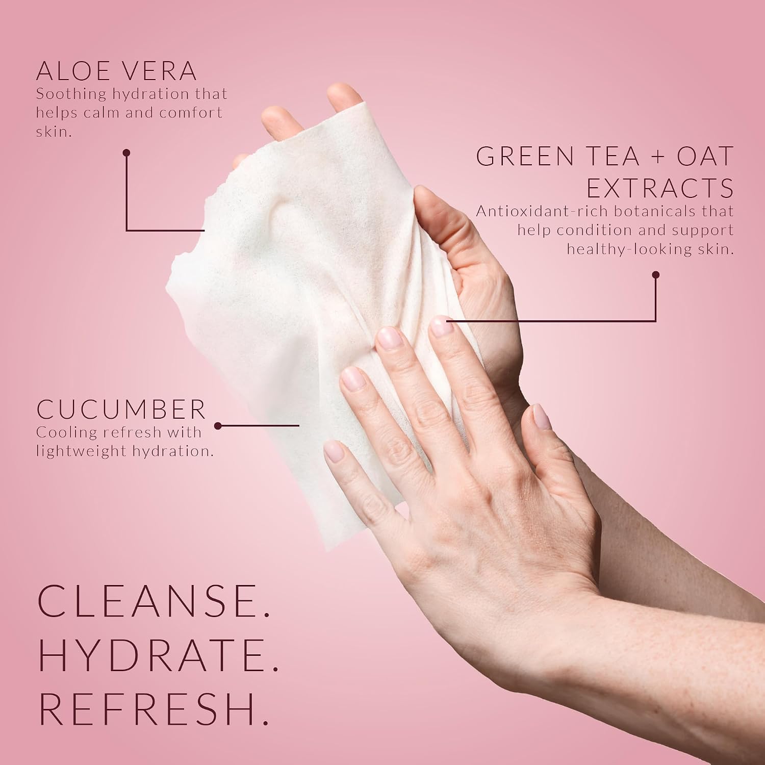 – Lavendula Hand Sanitizer Wipes, 3-Pack (45 Towelettes) – Resealable Travel Wipes with Ethyl Alcohol, Aloe & Green