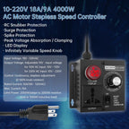 AC Variable Motor Speed Controller 110V 220V 18A 4000W Max