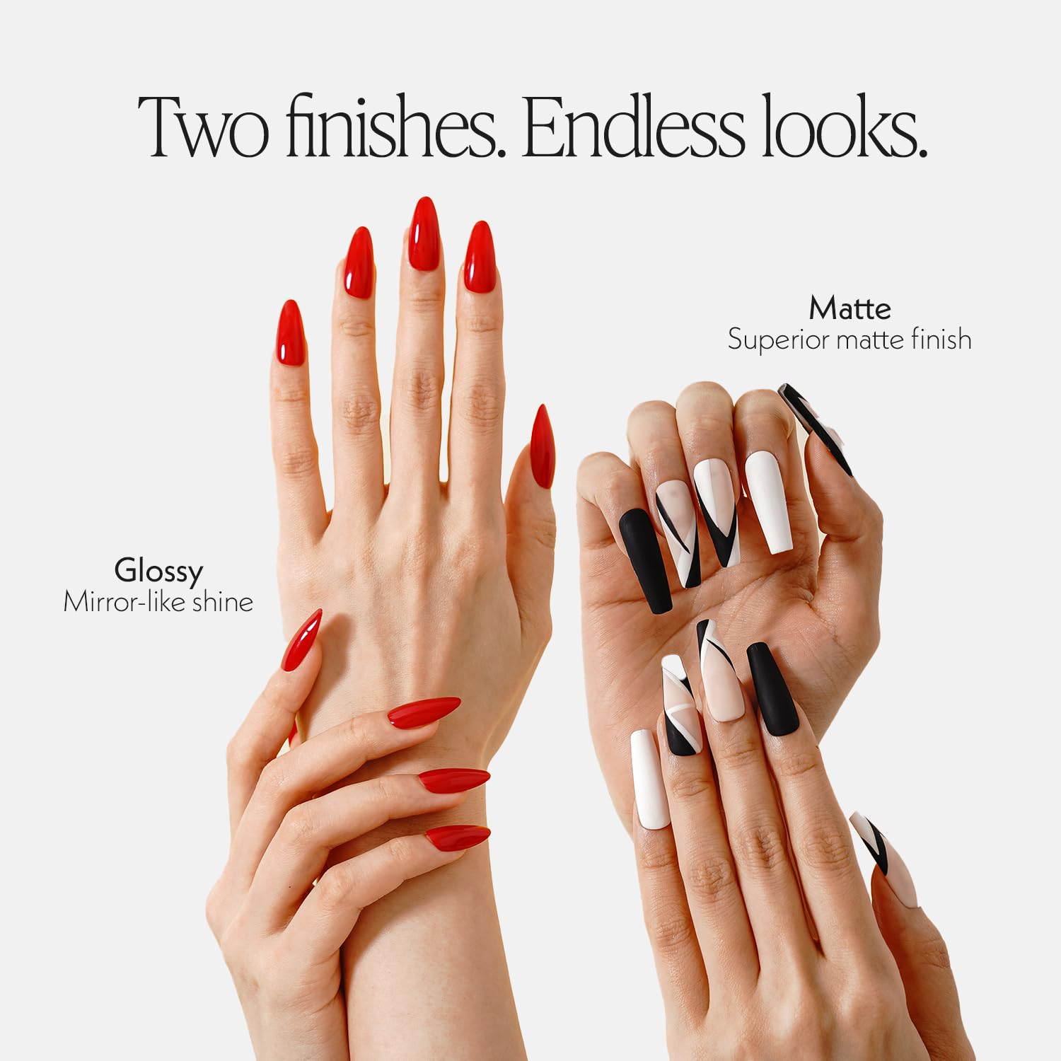 Gelfinity Base Coat & Glossy Top Coat Duo Set, No-Wipe, Long-Lasting Soak-Off Formula, Chip-Resistant, UV/LED Gel
