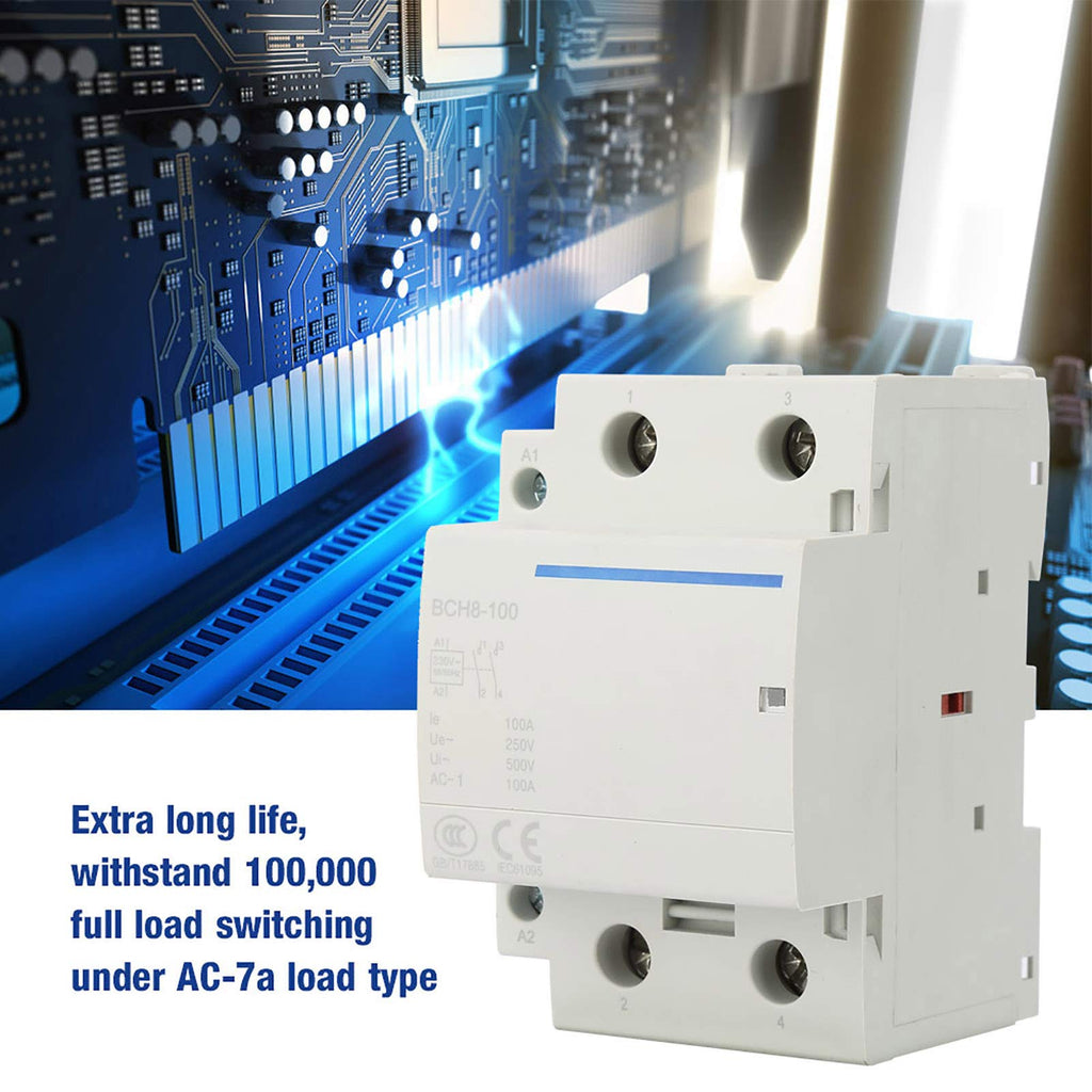 Oumefar Modular AC Contactor 2P 2NO 100A 24V 230V Coil 50/60Hz