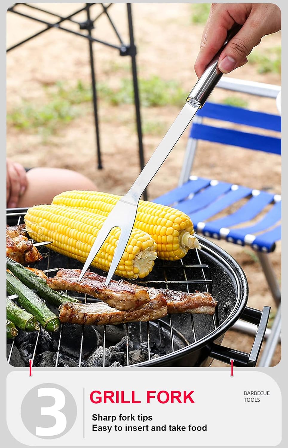 BBQ Grill Tool Set BBQ Accessories, Stainless Steel Grill Tools Grilling Accessories Grill Set Barbecue Grill