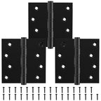 Ball Bearing Door Hinges, 4 x 4 Inches, Matte Black, 3 Pack